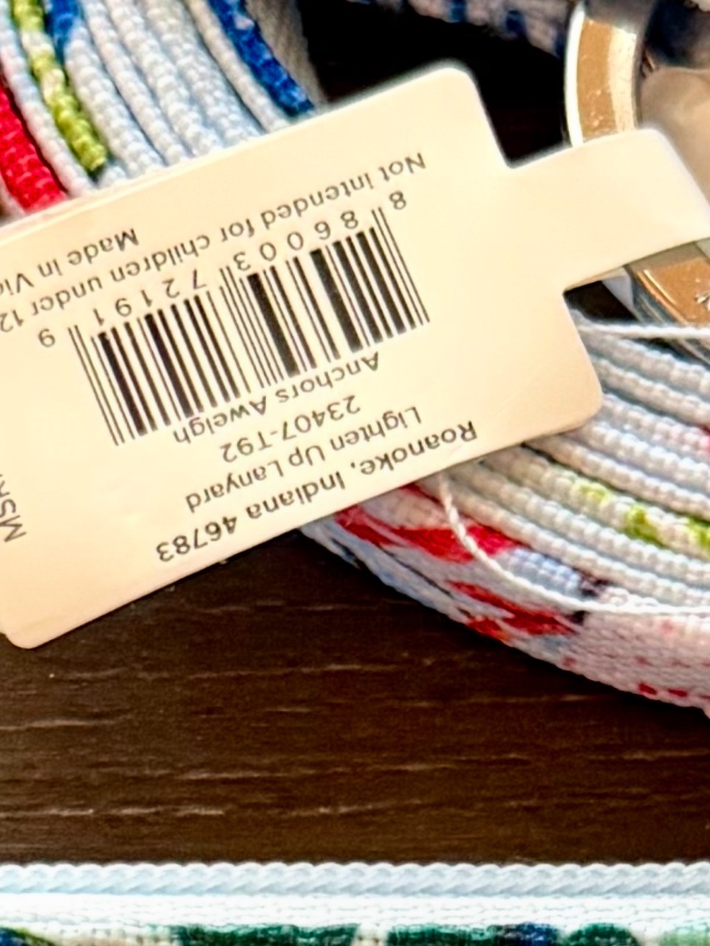 Title: Vera Bradley Anchors Aweigh Lighten Up Lanyard Zip ID Set NWT Retired - Picture 3 of 5